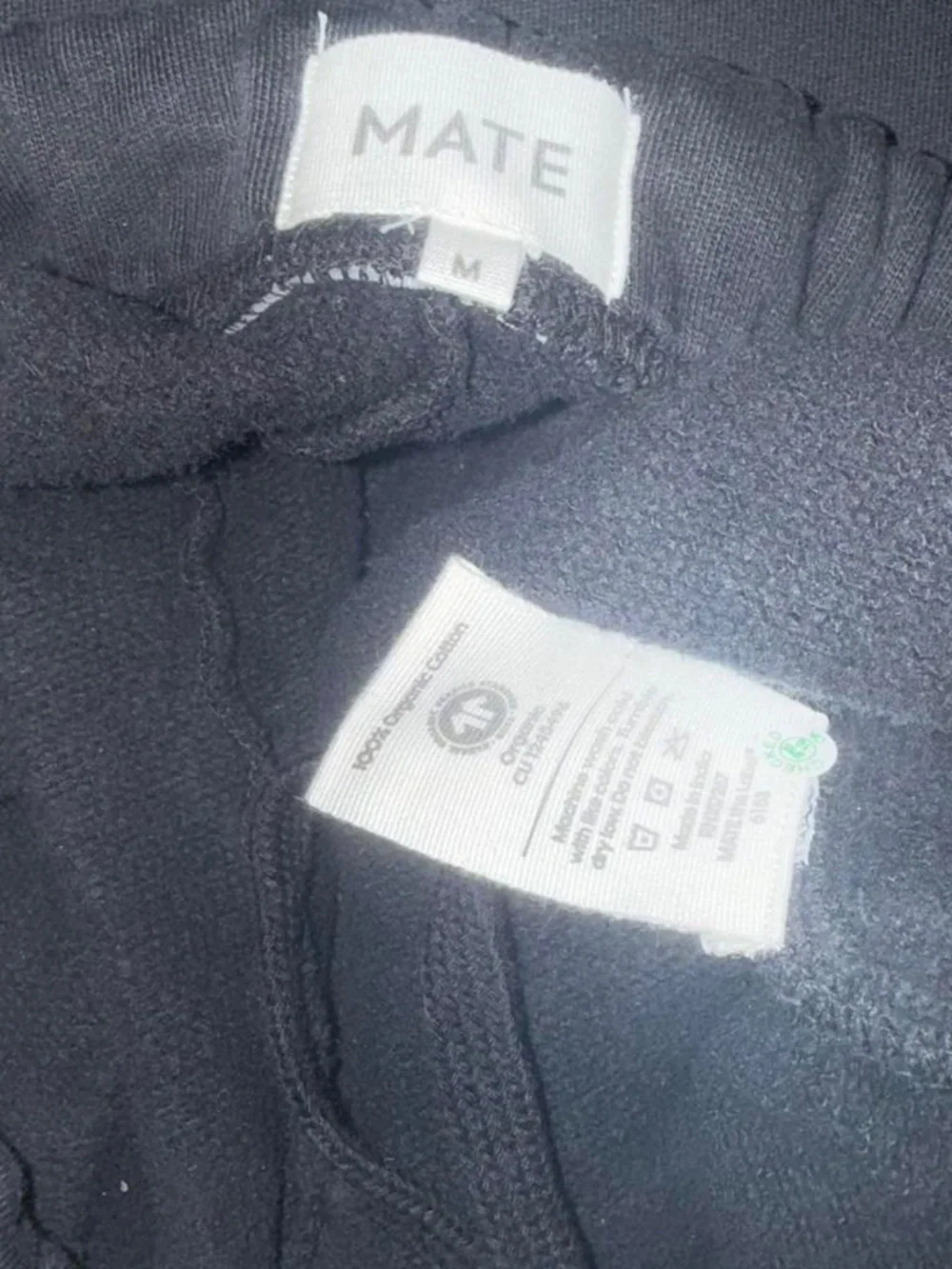 Mate the label organic fleece straight leg sweatpant black medium - Picture 5 of 6
